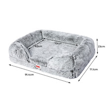 Grey PaWz Memory Foam Dog Cushion